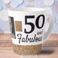 50 and Fabulous Gold Glitter 2 Photo 50th Birthday