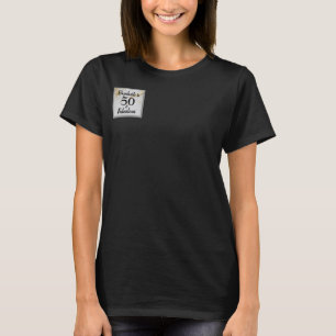 50 and Fabulous Gold Marble with Black Text T-Shirt