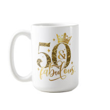 50 and Fabulous Gold Shimmer Birthday