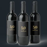 50 And Fabulous Golden Yellow Black Birthday Party<br><div class="desc">Designed with golden yellow typography in solid black background,  this is great for the 50th birthday party celebrations!</div>