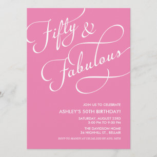 50 and Fabulous Invitations