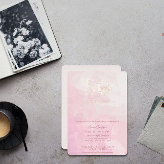 50 and Fabulous Modern Elegant Rose Gold
