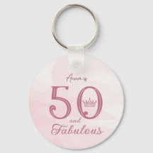 50 and Fabulous Modern Elegant Rose Gold Classic R