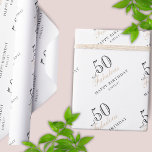 50 and Fabulous Modern Woman 50th Birthday Wrapping Paper<br><div class="desc">50 and Fabulous Modern Woman 50th Birthday Wrapping Paper. Personalize it with your name and make your own personal birthday gift wrapping paper. It`s great for a woman`s birthday.</div>