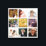 50 and Fabulous Name 8 Photo Collage Keepsake Canvas Print<br><div class="desc">From the Charm Design Studio: 50 and Fabulous Name and 8 Photo Collage Canvas Print -- AS A KEEPSAKE -- what a wonderful remembrance of this special day. This sends such a happy message for a 50th birthday -- easily personalized with favourite photos and enjoyed forever</div>