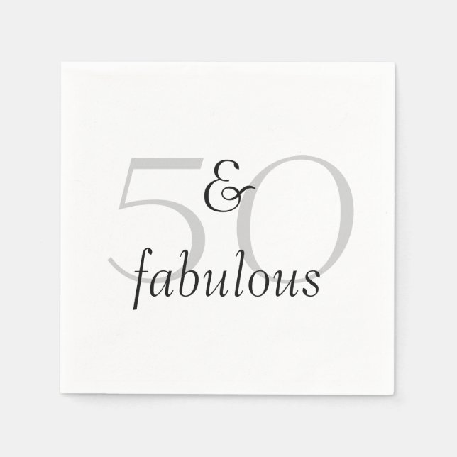 50 and Fabulous Napkin (Front)