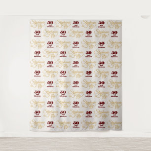 50 and Fabulous Party Backdrop Step and Repeat Tapestry