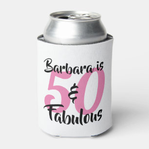 50 and Fabulous Personalized Birthday Party Can Cooler
