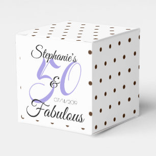 50 and Fabulous Personalized Birthday Party Favor Box