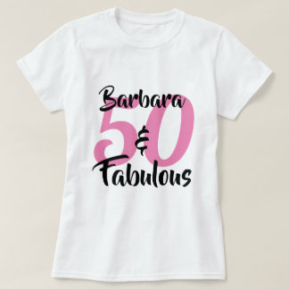 50 and Fabulous Personalized Birthday Party T-Shirt