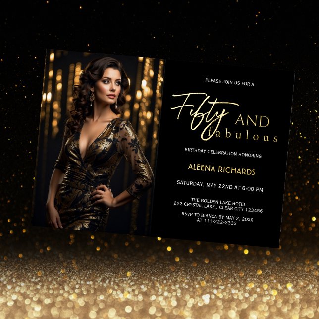 50 and Fabulous Photo Black Gold (Creator Uploaded)