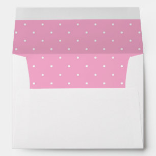 50 And Fabulous Pink Polka Dots And Gold Glitter Envelope