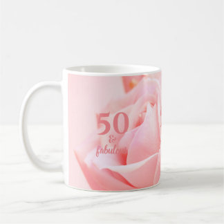 50 and Fabulous Pink Rose Photography | Coffee Mug