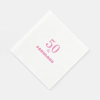 50 And Fabulous Pink Stylish Birthday Party Cool