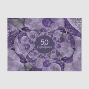50 And Fabulous Purple Balloons Vintage Antique Tissue Paper
