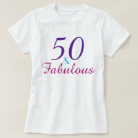 50 and Fabulous Purple Pink Blue Custom