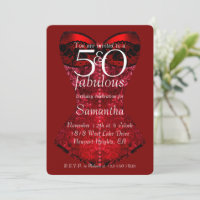 50 and Fabulous Red Corset Birthday
