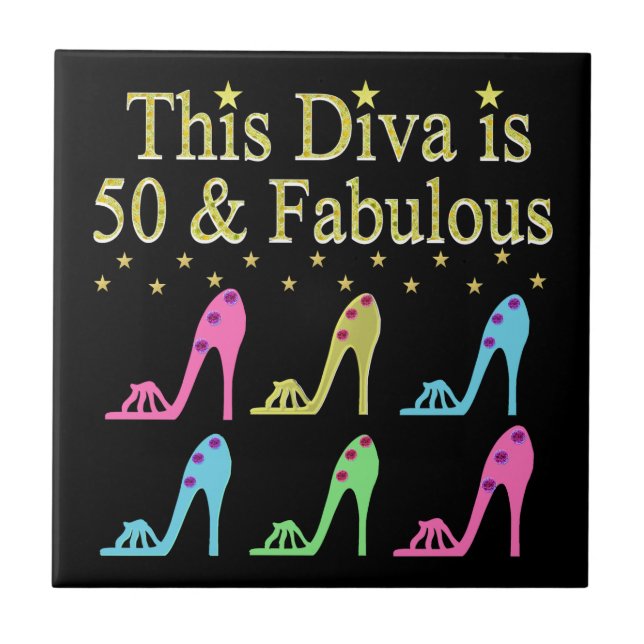 50 AND FABULOUS SHOE QUEEN TILE (Front)