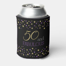50 and Fabulous Star Pattern | Purple Gold Black