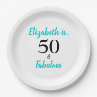 50 and Fabulous Turquoise Birthday Party