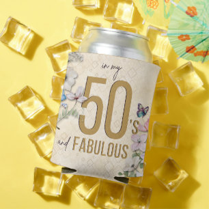 50 and Fabulous Wildflower Can Cooler