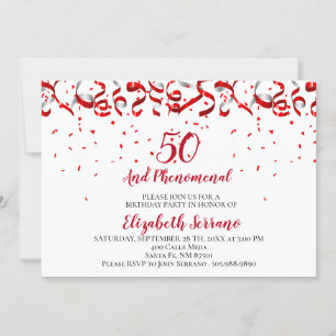 50 And Phenomenal Birthday Invitation