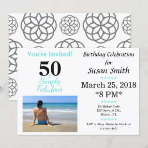 50 and Simply Fabulous Birthday Invitation