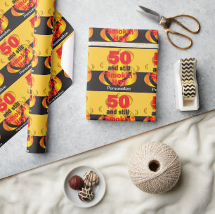 50 and Still Smokin Hot   50th Birthday Wrapping Paper