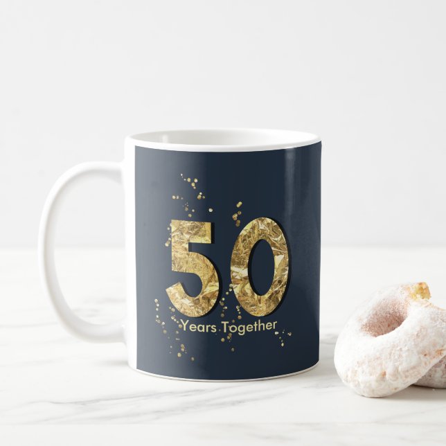 50 années personnalisables ensemble de tasse (Avec donut)