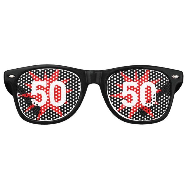 50 Anniversaire rétro Shades / Fun Party Lunettes  (Devant)