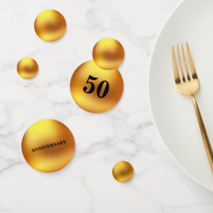 50 Anniversary/Birthday Gold Table Confetti