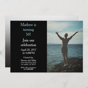 50 ans 50e anniversaire Invitation photo