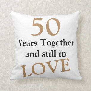 50 ans ensemble de cinquantième de mariage coussin