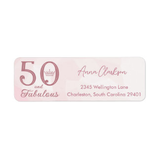 50 ans et Fabuleux Élégant Rose Gold Moderne