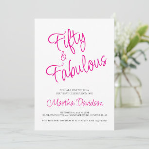 50 ans et Fabuleux   Invitation pour 50e anniversa