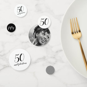 50 ans et Fabulux Anniversaire Photo Confettis