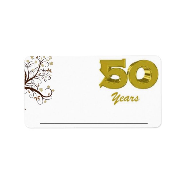 50 ans nom étiquette (Devant)