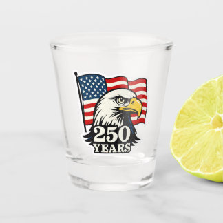 50 ans Verre de tir patriotique - USA Eagle & Drap