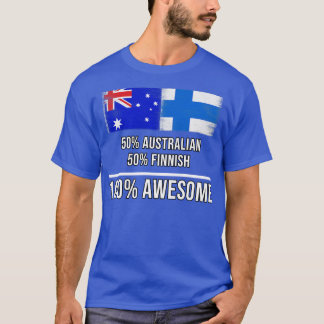 50 Australian 50 Finnish 100 Awesome Gift for Finn T-Shirt