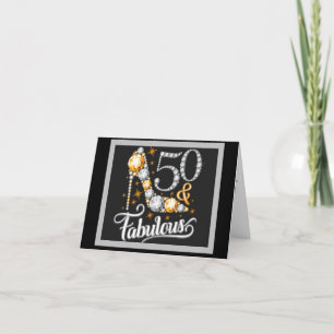 50 Birthday Card looking Fabulous and glitzy