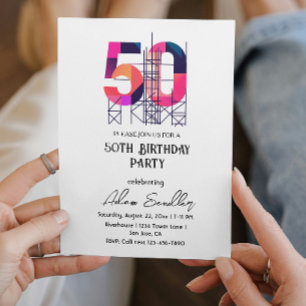 50 birthday party invitation
