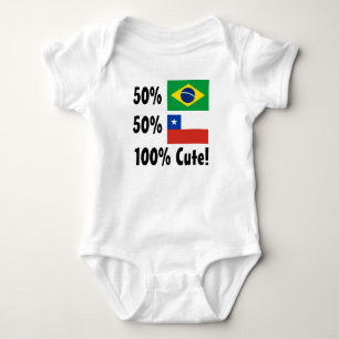 50% Brazilian 50% Chilean 100% Cute Baby Bodysuit