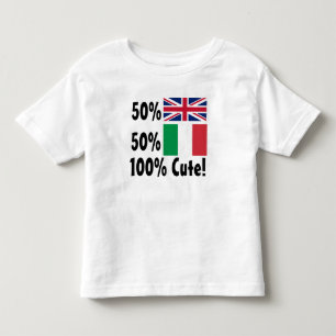 50% British 50% Italian 100% Cute Toddler T-shirt