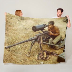 .50 CAL AND A BIG SCOPE FLEECE BLANKET