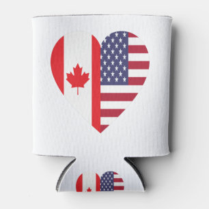 50% Canadian 50% American 100% Awesome Funny Gift Can Cooler