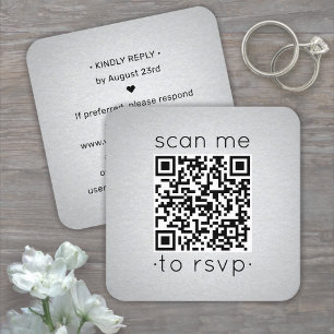 50 Cartes de réponse QR Code avec Enclosure en feu