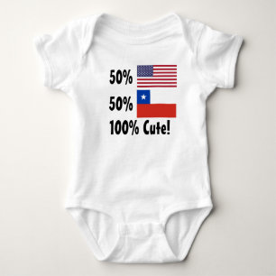 50% Chilean 50% American 100% Cute Baby Bodysuit