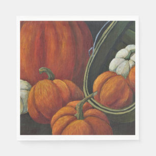50 Citrouilles de serviettes en papier et panier v