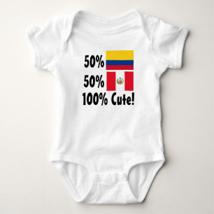 50% Colombian 50% Peruvian 100% Cute Baby Bodysuit