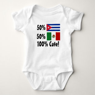 50% Cuban 50% Mexican 100% Cute! Baby Bodysuit